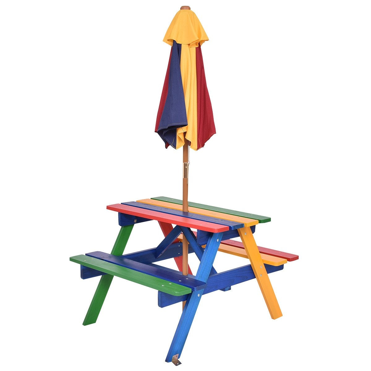 4 Seat Kids Picnic Folding Garden Umbrella Table Outdoor Furniture Sets at Gallery Canada