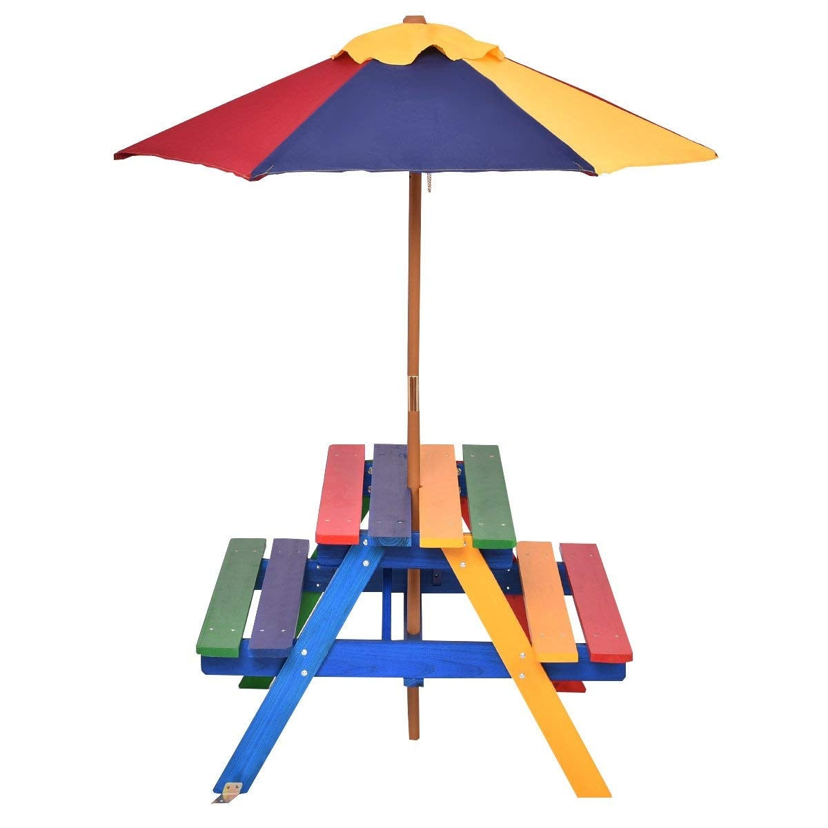 4 Seat Kids Picnic Folding Garden Umbrella Table Outdoor Furniture Sets at Gallery Canada