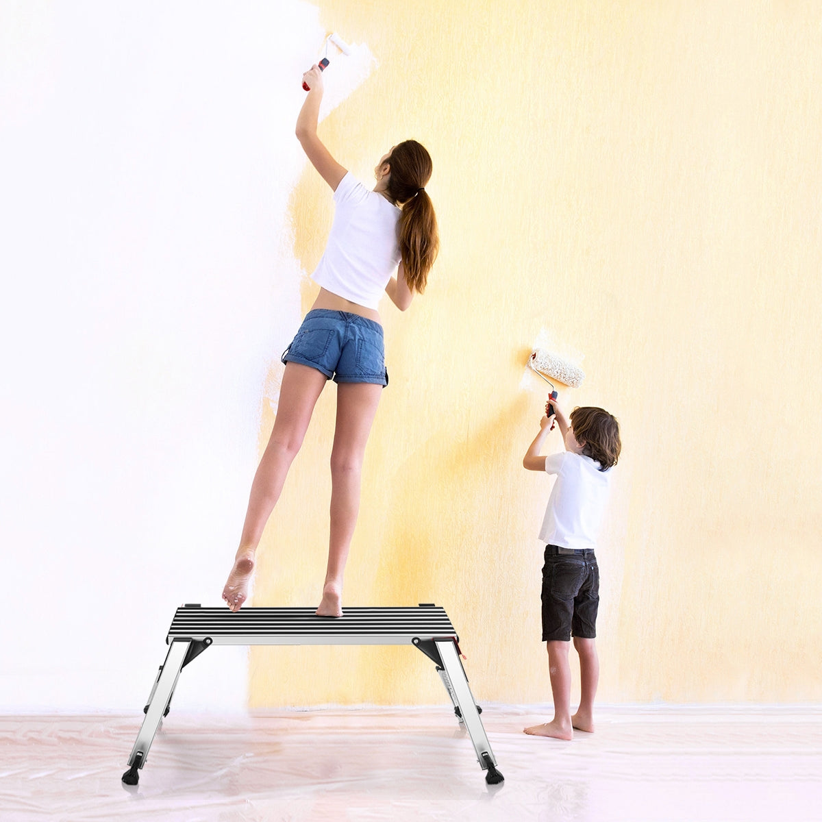 330 lbs Aluminum Folding Non-slip Drywall Step Stool Ladder Kitchen Tools at Gallery Canada