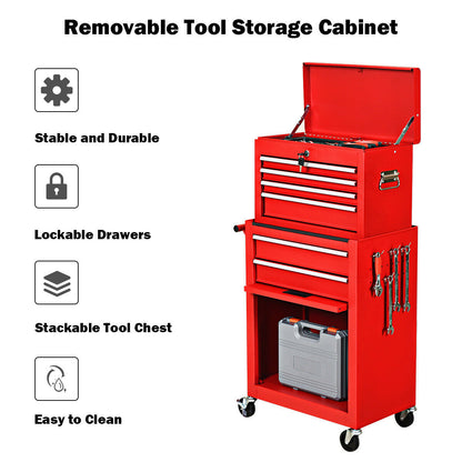 Rolling Cabinet Storage Chest Box Garage Toolbox Organizer, Red Garages at Gallery Canada