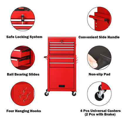 Rolling Cabinet Storage Chest Box Garage Toolbox Organizer, Red Garages at Gallery Canada