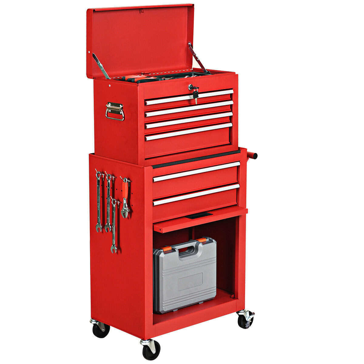 Rolling Cabinet Storage Chest Box Garage Toolbox Organizer, Red Garages at Gallery Canada
