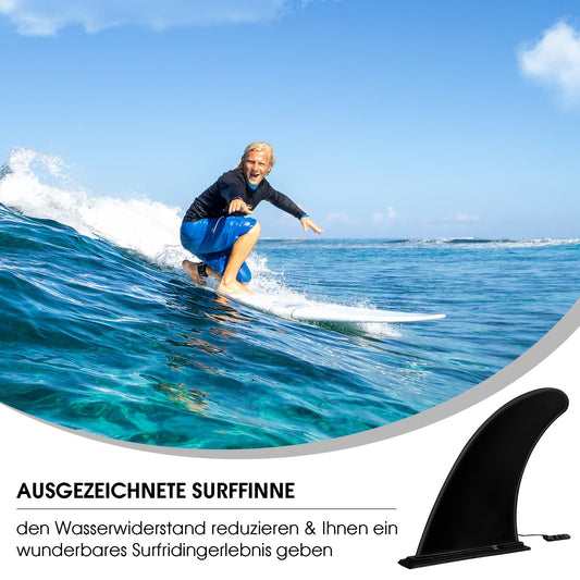 9 Inch Surf and SUP Detachable Center Single Fin for Longboard, Black - Gallery Canada