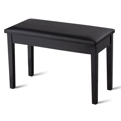 Solid Wood PU Leather Padded Piano Bench Keyboard Seat, Black Pianos & Keyboards at Gallery Canada