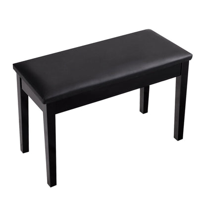 Solid Wood PU Leather Padded Piano Bench Keyboard Seat, Black Pianos & Keyboards at Gallery Canada