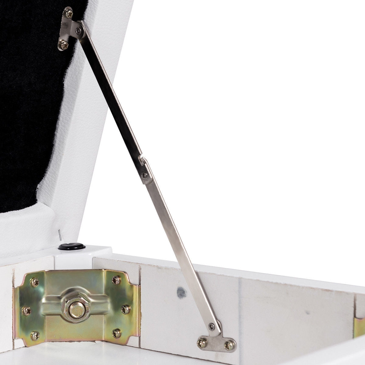 Solid Wood PU Leather Padded Piano Bench Keyboard Seat, White Pianos & Keyboards at Gallery Canada