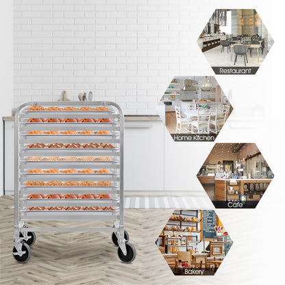 10 Sheets Aluminum Rolling Bakery Pan Rack, Silver Baker's Racks at Gallery Canada