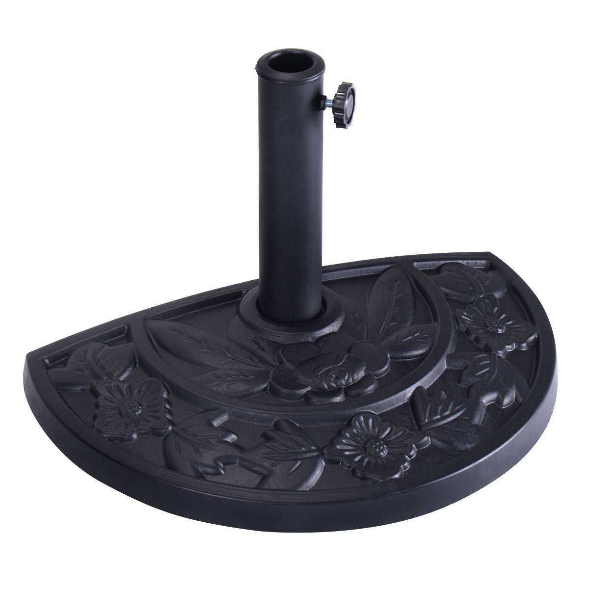 20 Inch Outdoor Patio Half Round Umbrella Base, Black Outdoor Umbrella Bases at Gallery Canada