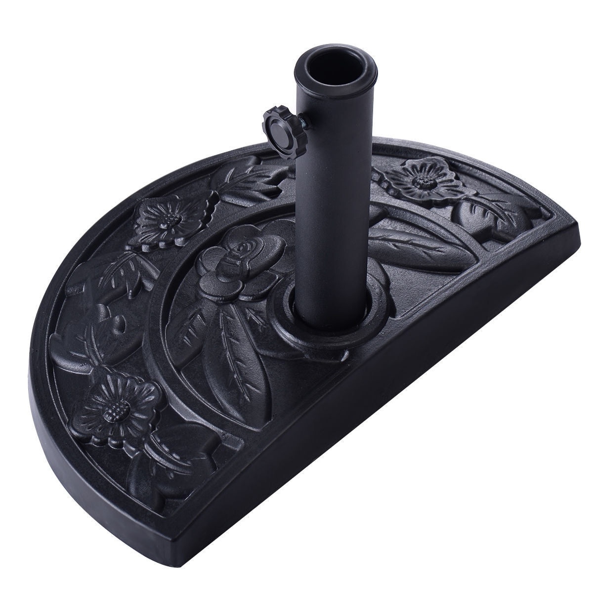 20 Inch Outdoor Patio Half Round Umbrella Base, Black Outdoor Umbrella Bases at Gallery Canada