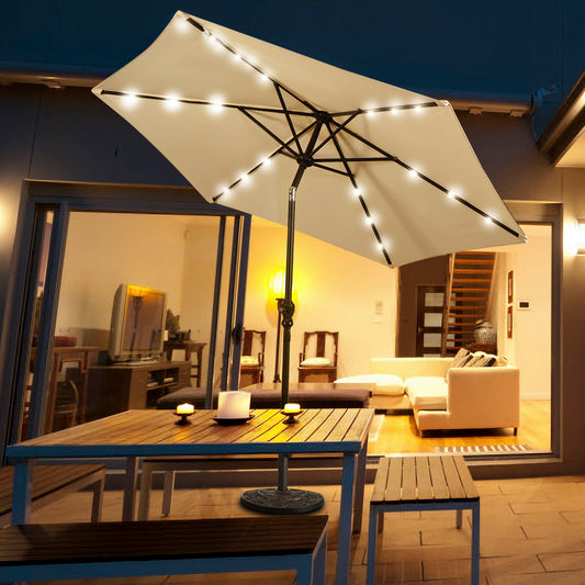 20 Inch Outdoor Patio Half Round Umbrella Base, Black Outdoor Umbrella Bases Black at Gallery Canada