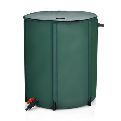 53 Gallon Portable Collapsible Rain Barrel Water Collector, Green - Gallery Canada