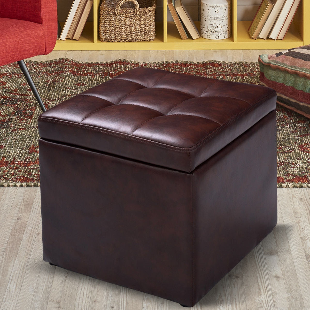 Ottoman Pouffe Storage Box Lounge Seat Footstools , Brown Ottomans at Gallery Canada