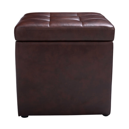 Ottoman Pouffe Storage Box Lounge Seat Footstools , Brown Ottomans Brown at Gallery Canada