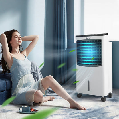 3-In-1 Portable Evaporative Air Conditioner Cooler, White