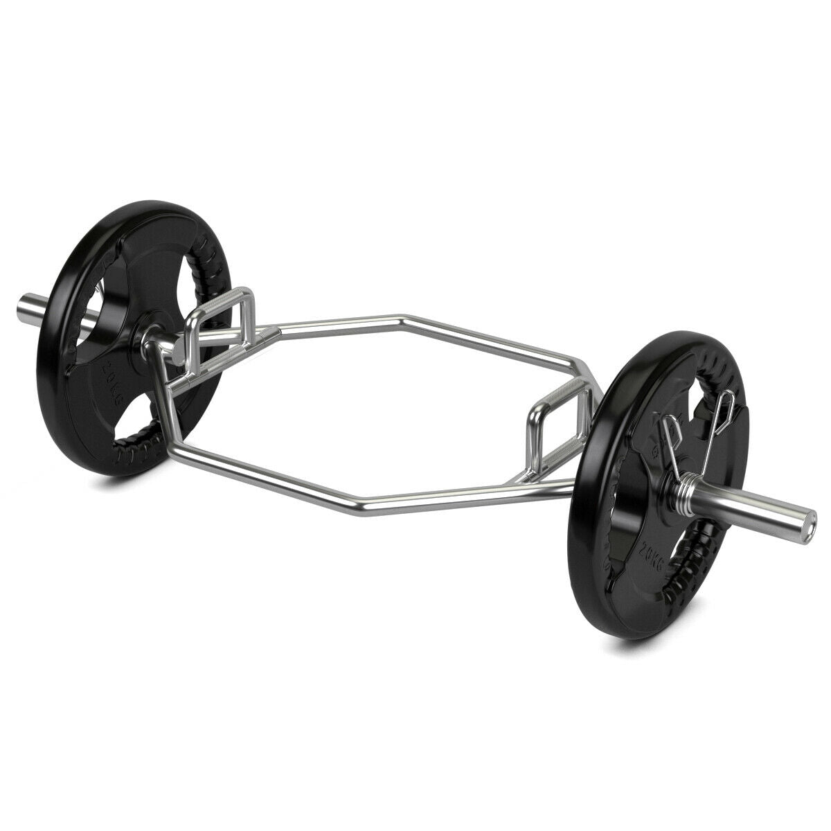 56 Inch Olympic Hexagon Deadlift Trap Bar, Silver