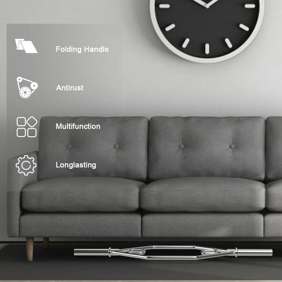 56 Inch Olympic Hexagon Deadlift Trap Bar with Folding Grips Powerlifting, Silver Benches Racks & Bars at Gallery Canada