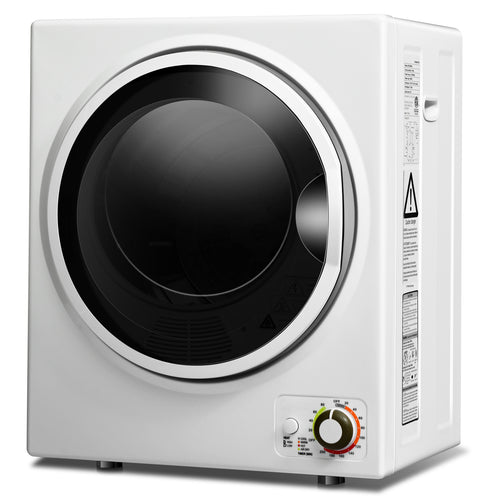 1.5 Cu.ft Clothes Dryer, Stainless Steel Wall Mount, White