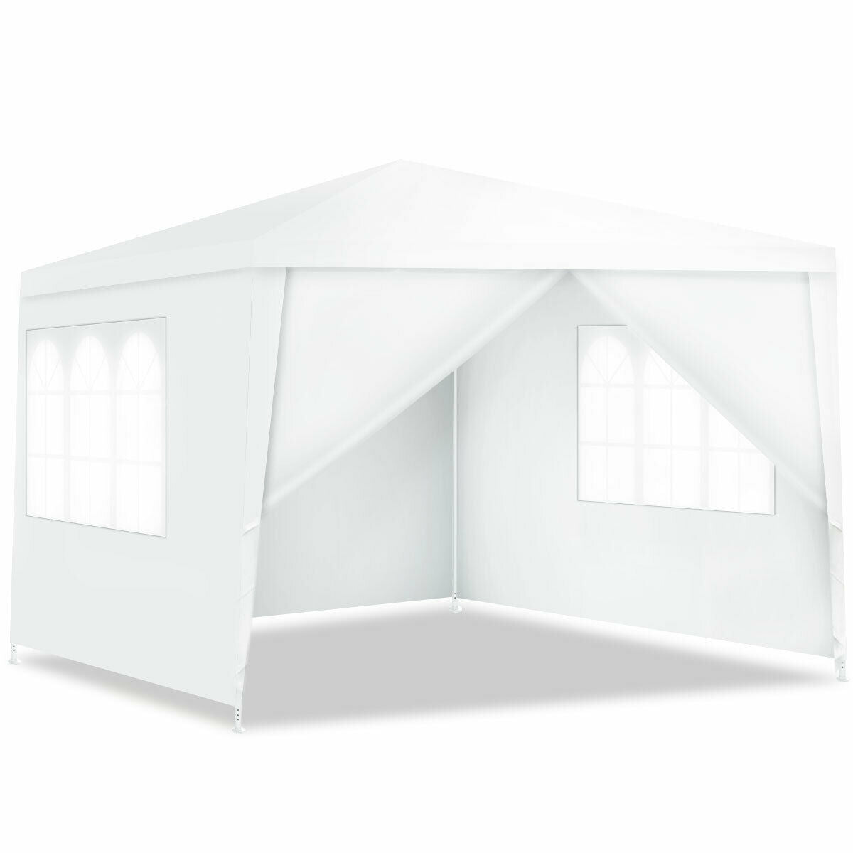 10 x 10 Feet Outdoor Side Walls Canopy Tent with 4 Removable Sidewalls, White Canopies White at Gallery Canada