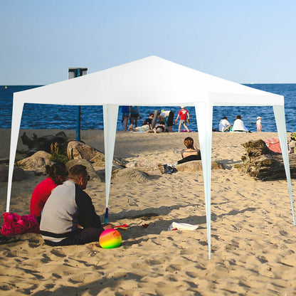 10 x 10 Feet Outdoor Side Walls Canopy Tent with 4 Removable Sidewalls, White Canopies at Gallery Canada