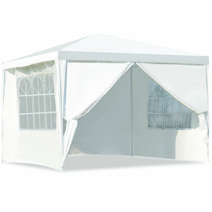 10 x 10 Feet Outdoor Side Walls Canopy Tent with 4 Removable Sidewalls, White Canopies at Gallery Canada