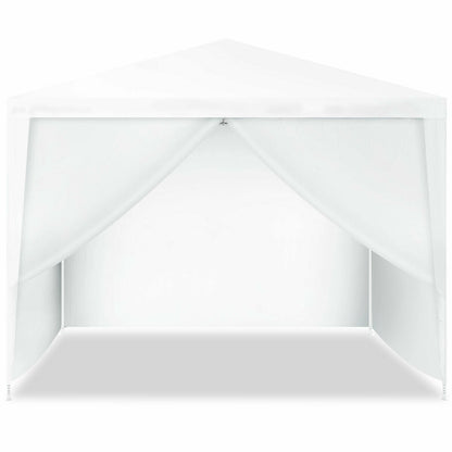 10 x 10 Feet Outdoor Side Walls Canopy Tent with 4 Removable Sidewalls, White Canopies at Gallery Canada