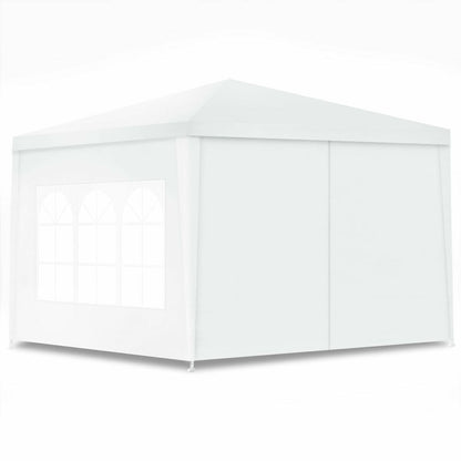 10 x 10 Feet Outdoor Side Walls Canopy Tent with 4 Removable Sidewalls, White Canopies at Gallery Canada