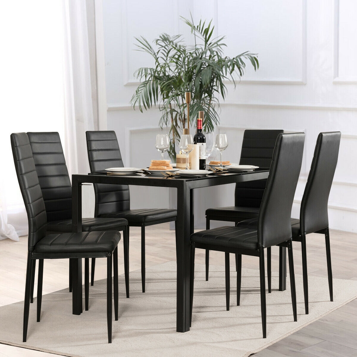 Set of 6 High Back Dining Chairs-Set of 6 Dining Chairs at Gallery Canada