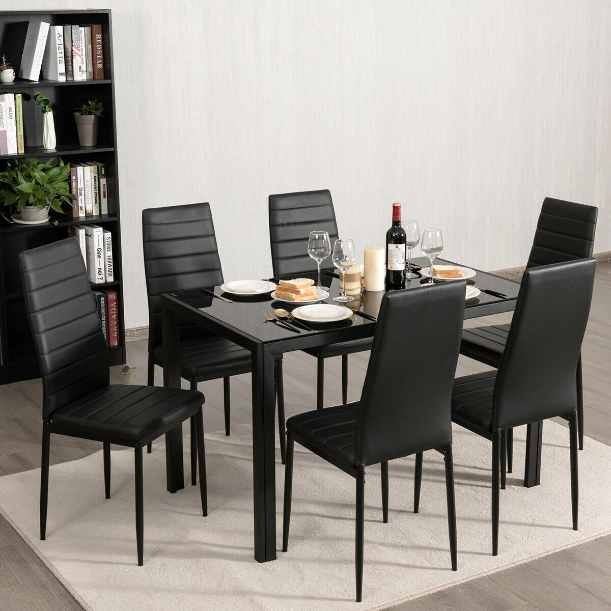 Set of 6 High Back Dining Chairs-Set of 6 Dining Chairs at Gallery Canada