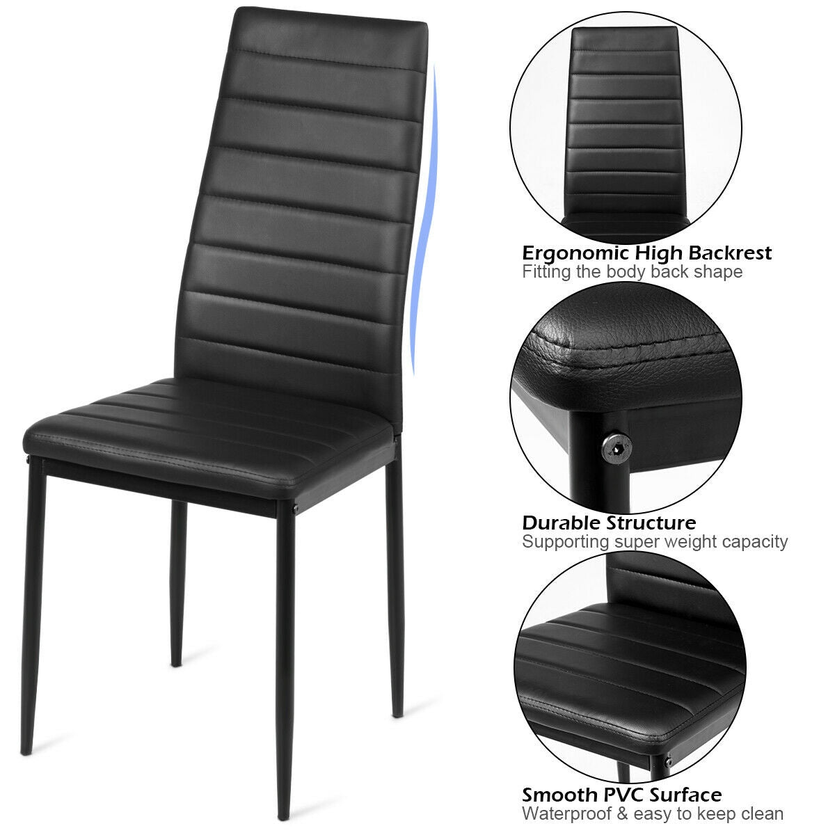 Set of 6 High Back Dining Chairs-Set of 6 Dining Chairs at Gallery Canada