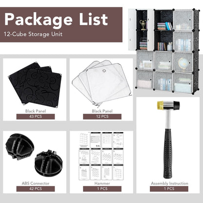 DIY 12 Cube Portable Closet Storage Organizer, Black at Gallery Canada