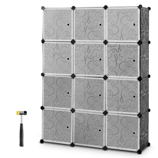 DIY 12 Cube Portable Closet Storage Organizer, Black - Gallery Canada