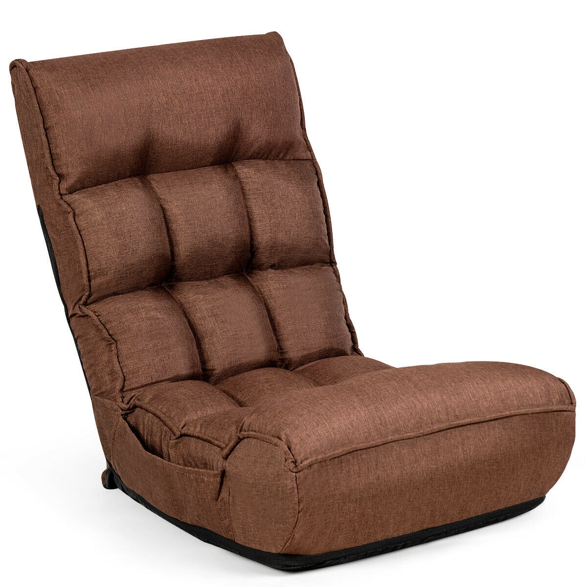 4-Position Adjustable Floor Chair Folding Lazy Sofa, Coffee Living Room Coffee at Gallery Canada