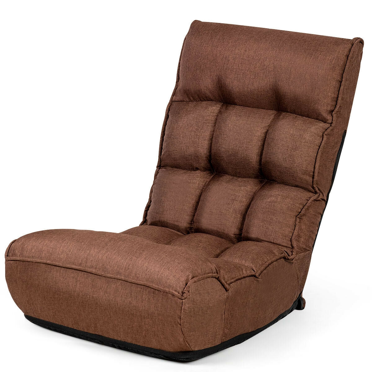 4-Position Adjustable Floor Chair Folding Lazy Sofa, Coffee Living Room at Gallery Canada