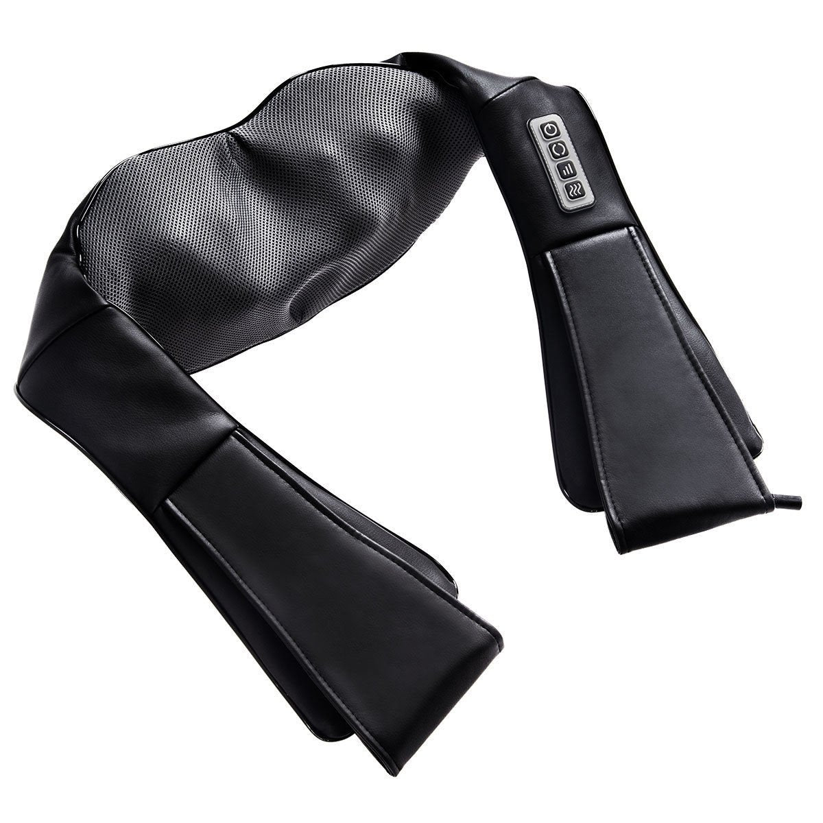 Electric Back and Neck Kneading Shoulder Massager with Heat Straps, Black at Gallery Canada