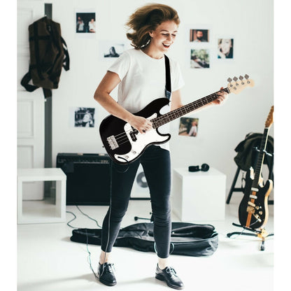 Full Size 4 String Electric Bass Guitar, Black Guitar & Strings at Gallery Canada
