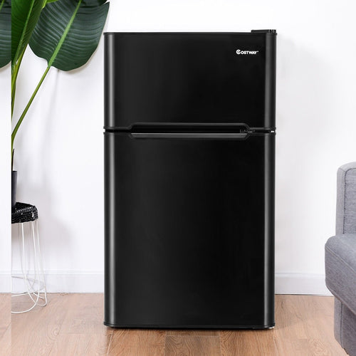 3.2 cu ft. Compact Stainless Steel Refrigerator, Black