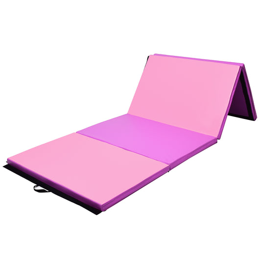 4 Feet x 10 Feet Thick Folding Panel Gymnastics Mat, Pink & Purple Yoga & Gym Mats Pink & Purple at Gallery Canada