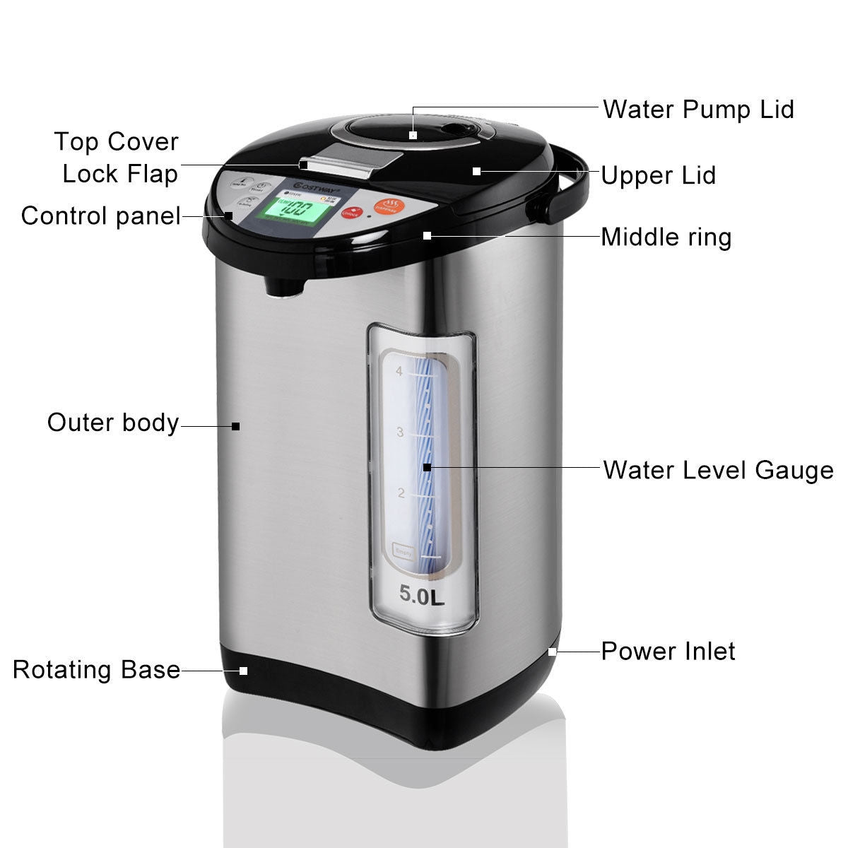 5-liter Electric LCD Water Boiler and Warmer Water Dispensers at Gallery Canada