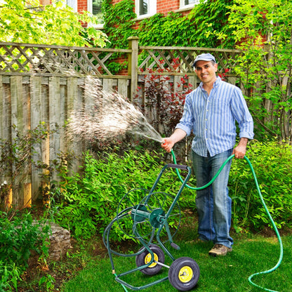 Garden Steel Frame Wheeled Hose Reel Cart, Green Watering & Irrigation at Gallery Canada