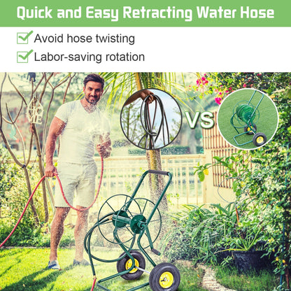 Garden Steel Frame Wheeled Hose Reel Cart, Green Watering & Irrigation at Gallery Canada