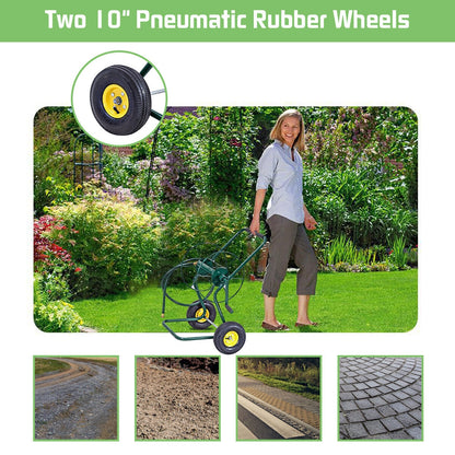 Garden Steel Frame Wheeled Hose Reel Cart, Green Watering & Irrigation at Gallery Canada