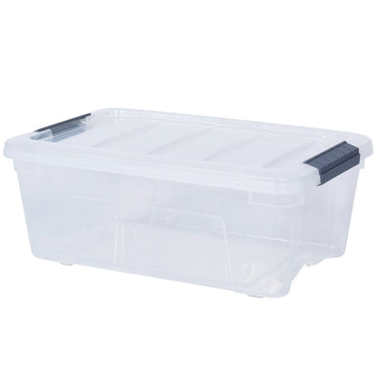 12 Pack 156 Quart Latch Stack Storage Tubs, Transparent Clothing & Closet Storage Transparent at Gallery Canada