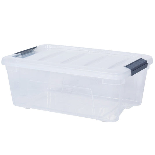 12 Pack 156 Quart Latch Stack Storage Tubs, Transparent Clothing & Closet Storage Transparent at Gallery Canada