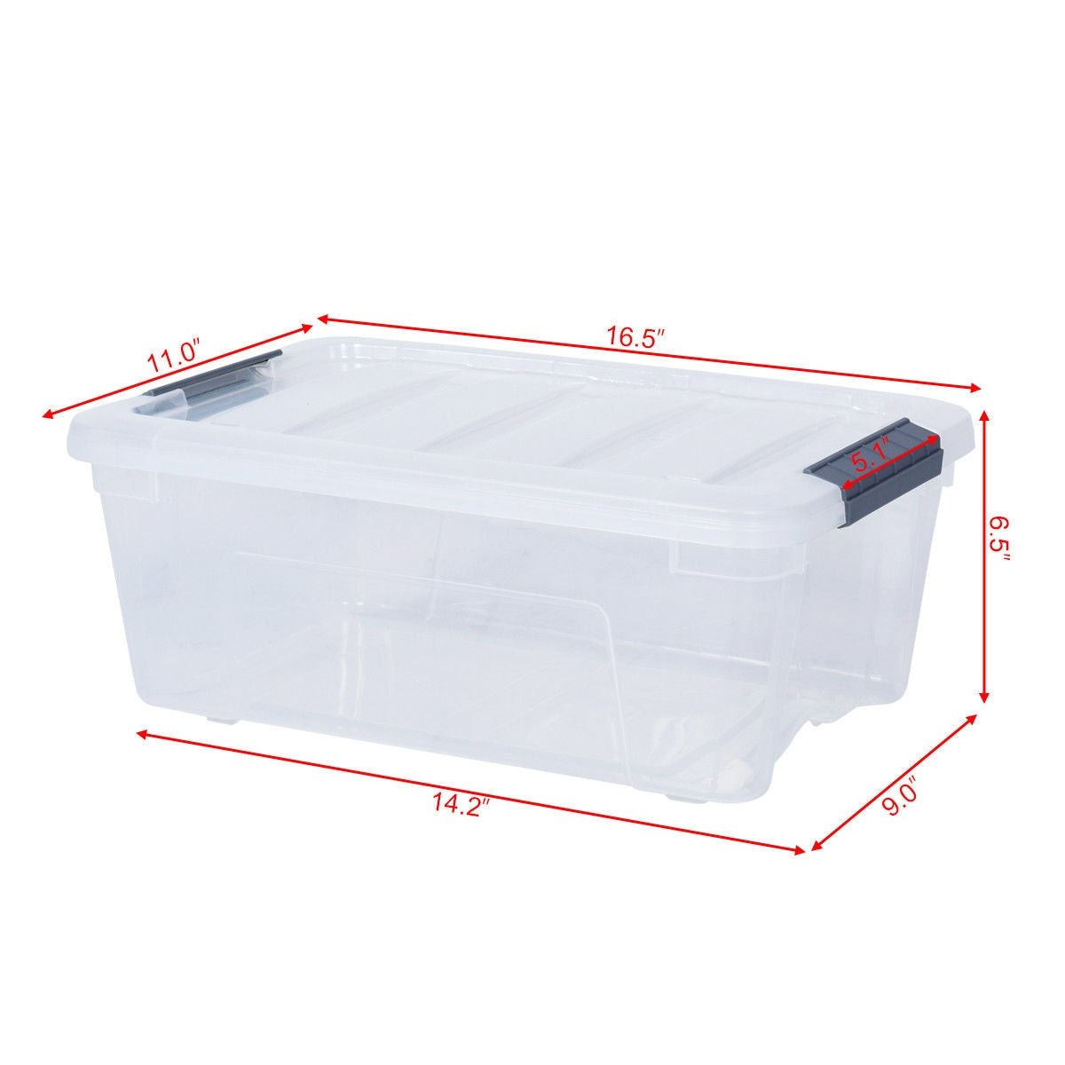 12 Pack 156 Quart Latch Stack Storage Tubs Box, Transparent Clothing & Closet Storage at Gallery Canada