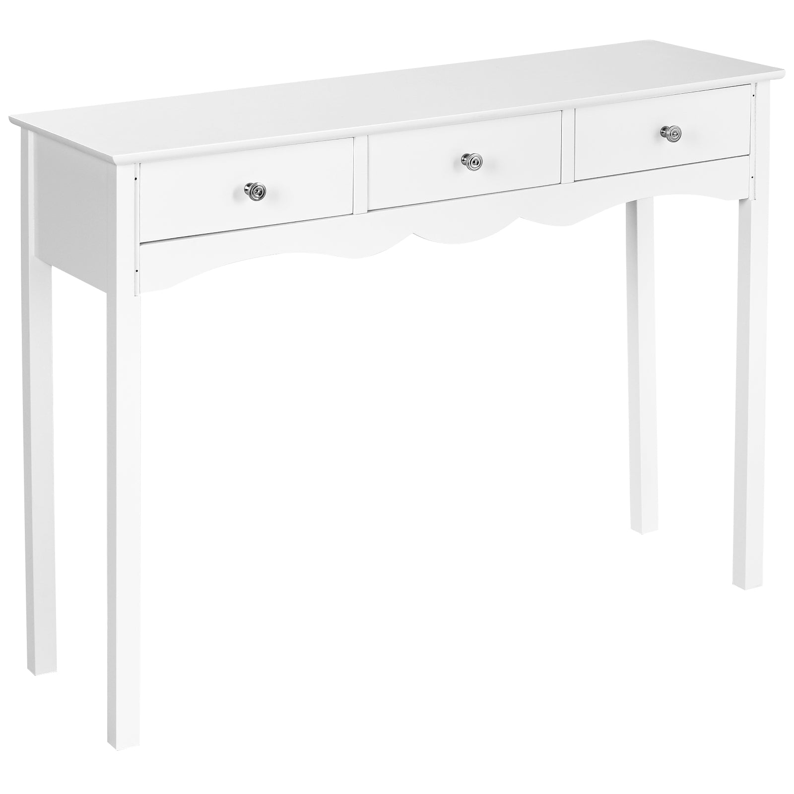 Side Sofa Table With Storage, 3 Drawers, White Console Tables White at Gallery Canada