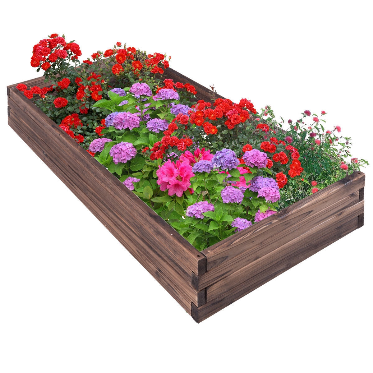 Elevated Wooden Garden Planter Box Bed Kit, Natural Raised Garden Beds at Gallery Canada