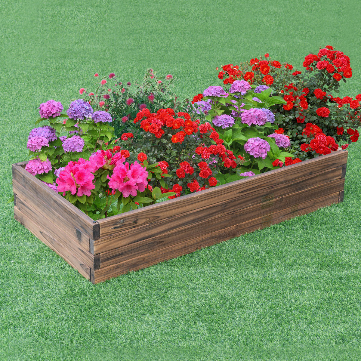 Elevated Wooden Garden Planter Box Bed Kit, Natural Raised Garden Beds at Gallery Canada
