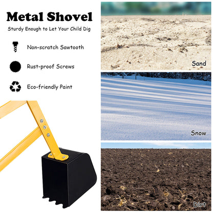 Heavy Duty Kid Ride-on Sand Digger Excavator, Yellow Sandboxes at Gallery Canada