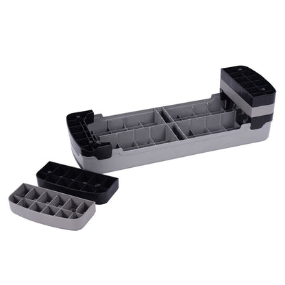 35 Inch Aerobic Cardio Adjustable Exercise Stepper with Risers, Gray Sport Equipments at Gallery Canada