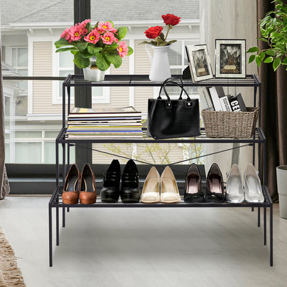 3 Tier Metal Plant Stand, Heavy Duty Rack, Black Plant Stands at Gallery Canada